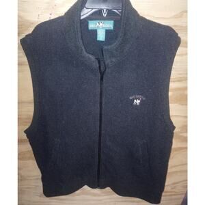 Men's Big Dogs Sweater Vest Gray 1x‎ Layering Zip Up